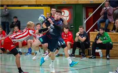 Janne Boehm (SG H2Ku Herrenberg #05) / SG H2Ku Herrenberg - SV Fellbach, Handball, Oberliga BW, Saison 2019/2020, 03.10.2019, Foto: EIBNER/Dimitri Drofitsch