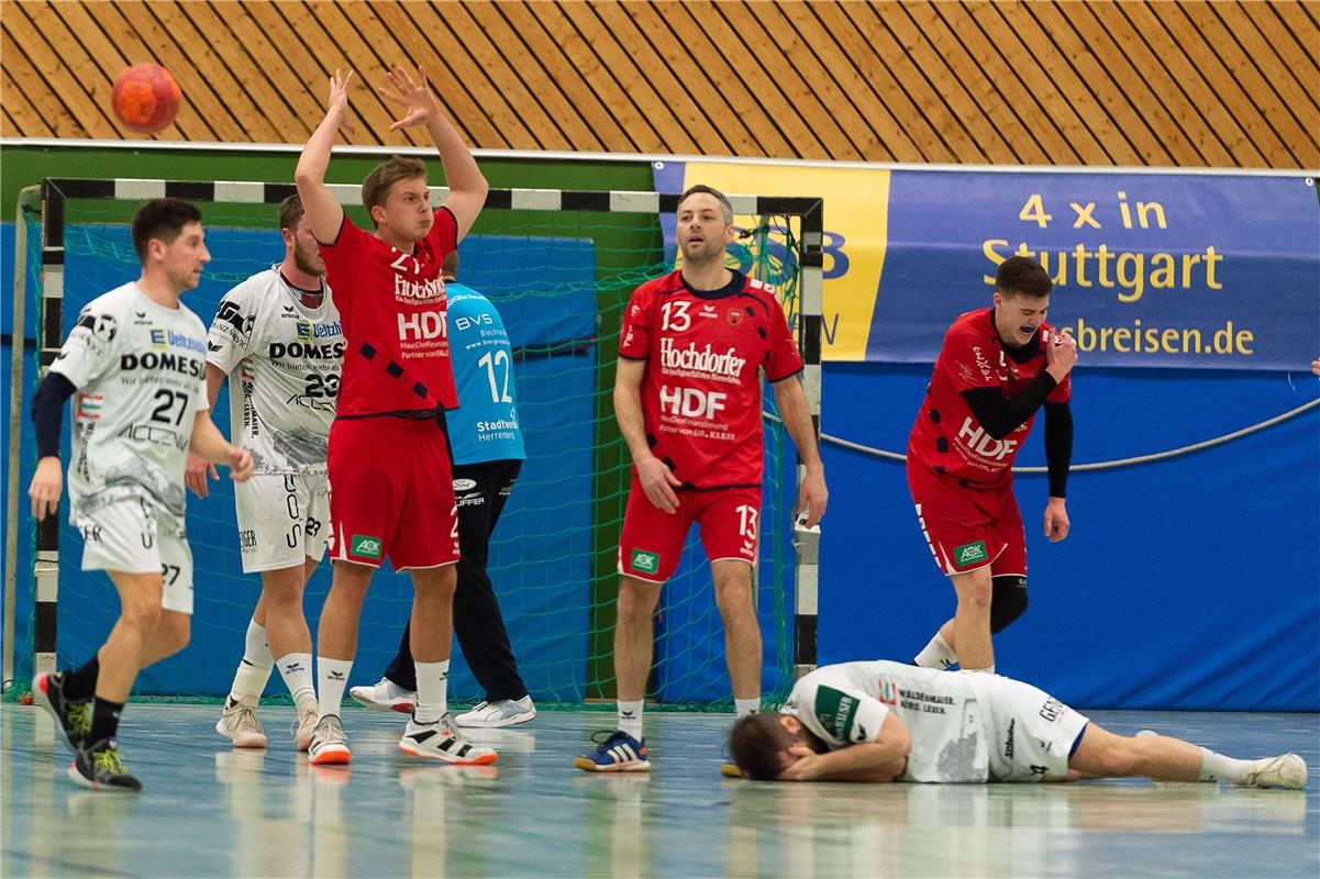 Jannis Mezger (SG H2Ku Herrenberg #21),  SG H2Ku Herrenberg vs. TSV 1866 Weinsbe...