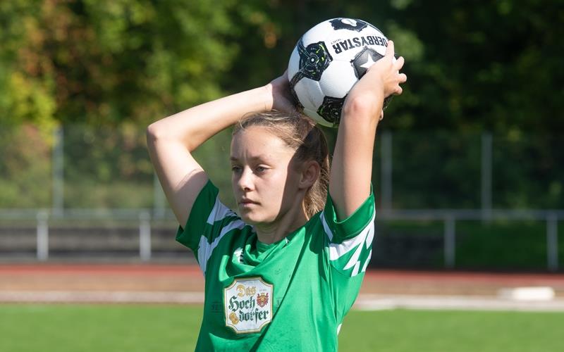 Jennifer Marquart hatte in der ersten Hälfte die beste Chancen auf einen Herrenberger Führungstreffer. GB-Foto: Schmidt