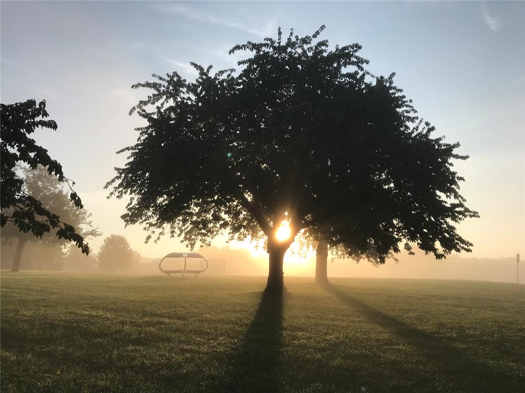 Joachim Kunkel machte diese Aufnahme um 6.30 Uhr beim Jogging mit Blick in Richt...