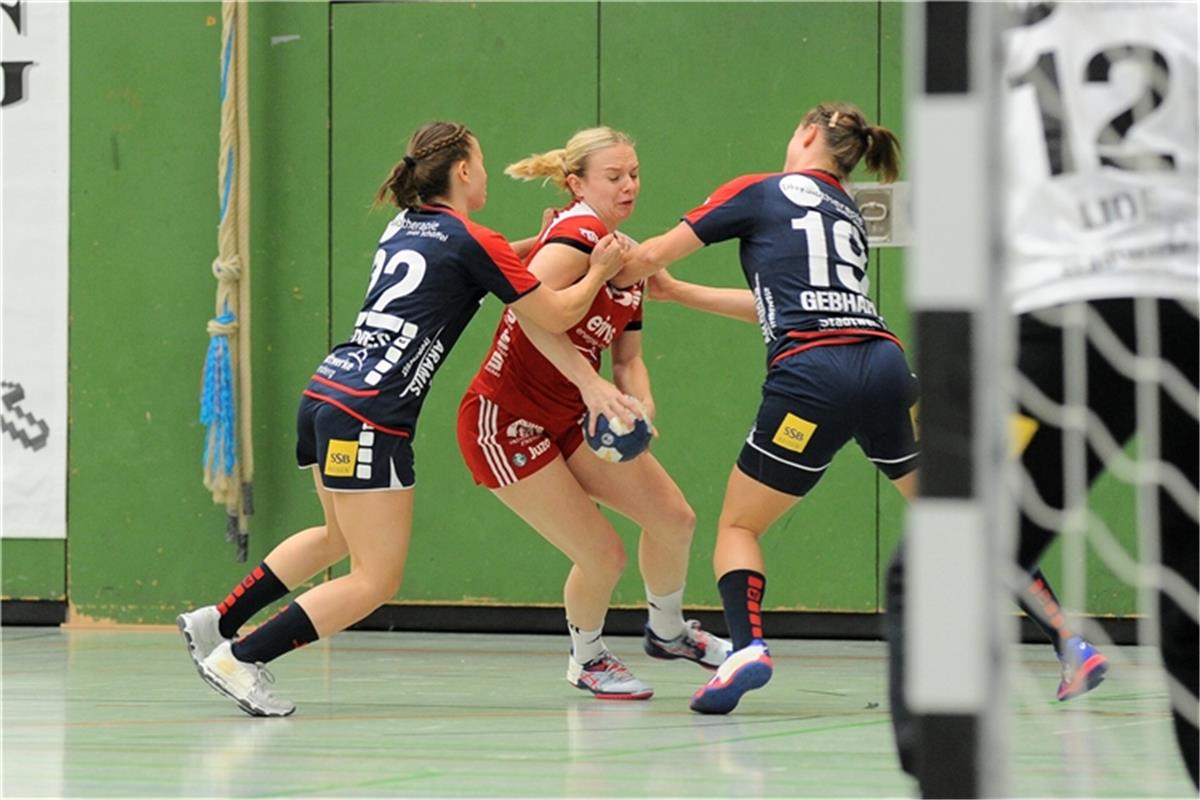 Julia Redder (BSV Sachsen Zwickau #55) gegen Lea Neubrander (SG H2Ku Herrenberg ...