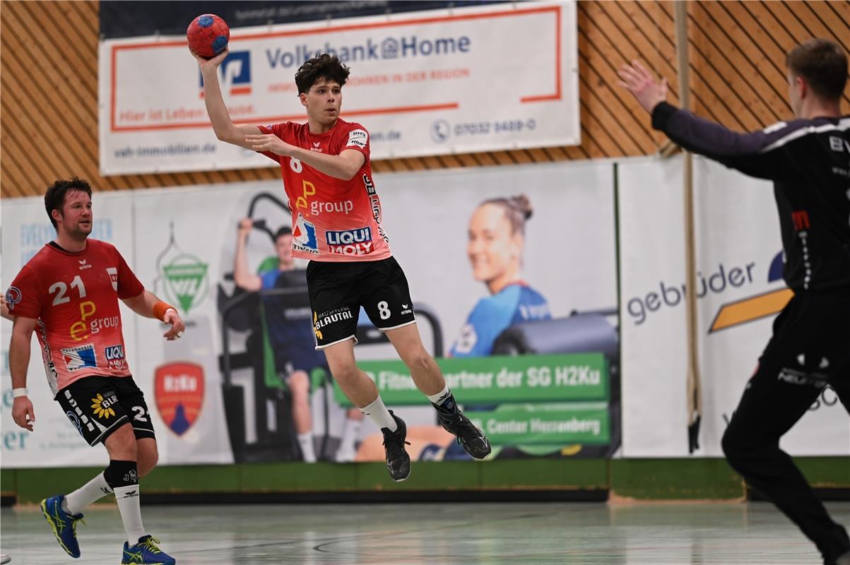 Julius Engelhardt (TSV Blaustein, #08)  SG H2Ku Herrenberg - TSV Blaustein, Hand...