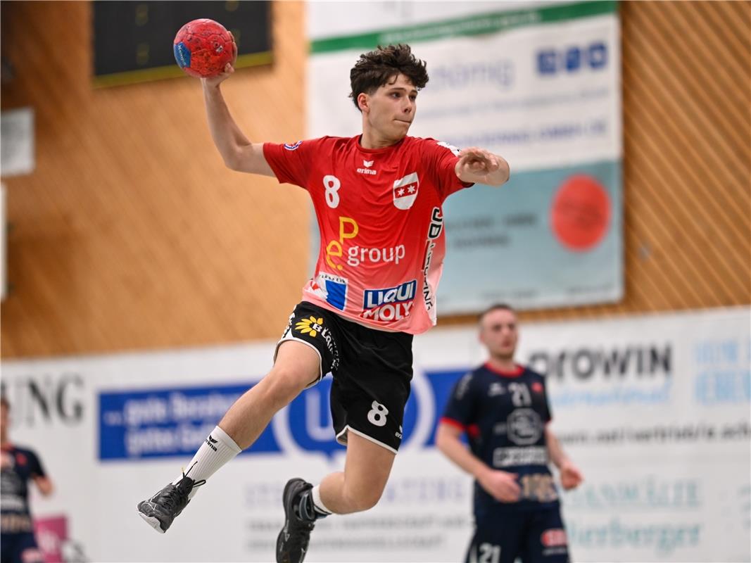 Julius Engelhardt (TSV Blaustein, #08)  SG H2Ku Herrenberg - TSV Blaustein, Hand...