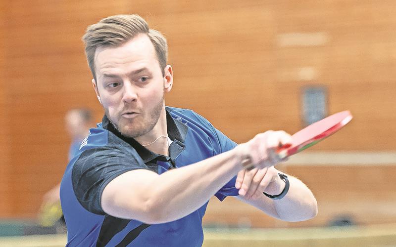 Justin Kühne legte gegen den TTC Ergenzingen einen ganz starken Auftritt hin. GB-Foto: Vecsey