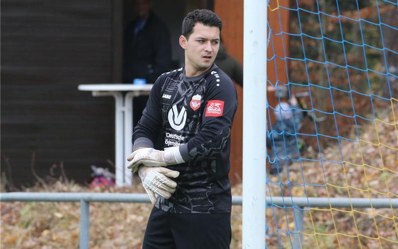 Keeper Benjamin Gassmann: „Kollision“ führt zum Strafstoß. GB-Foto: amk