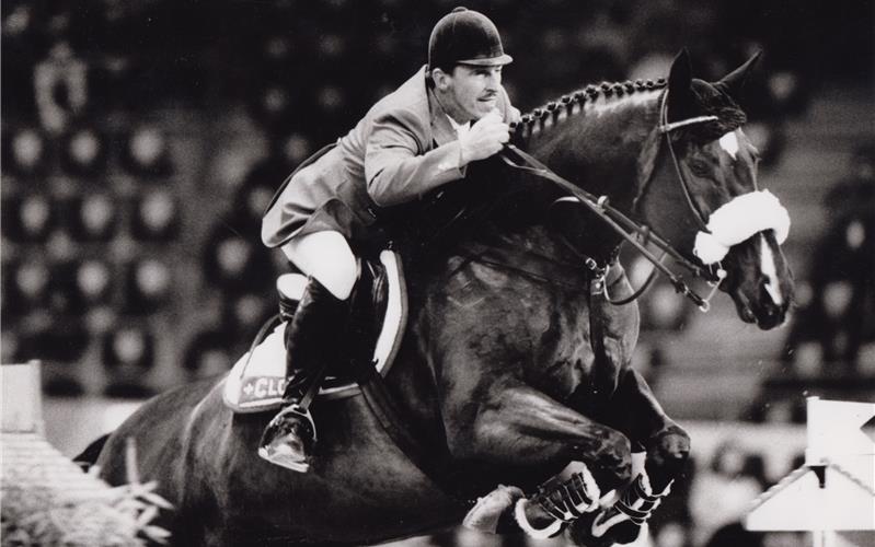 Kurt Maier beim Turnier 1994: „So ein Pferd hat man nur einmal im Leben“ GB-Foto (Archiv): Baumann