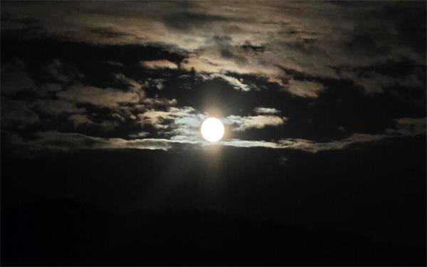 Lauer Sommerabend mit tollem Vollmond (fotografiert von Ulrike Hätinger aus Herrenberg)