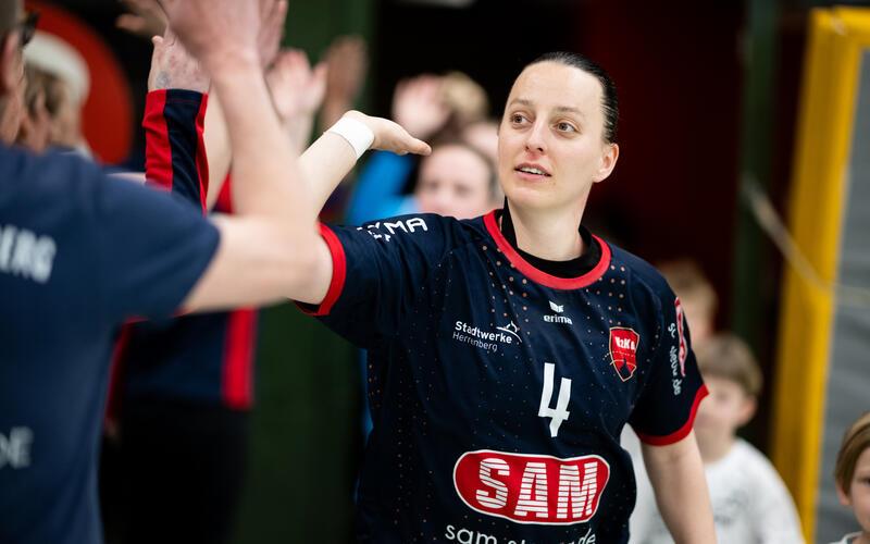 Laureen Kappus war im Innenblock gefordert. GB-Foto: Eibner/Ulmer