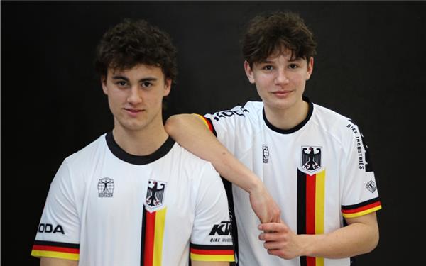 Loris Ferrari und Luis Müller sind die ersten Radballer des RV Gärtringen, die für Deutschland bei einer Junioren-EM spielen. GB-Foto: Rosina Ferrari