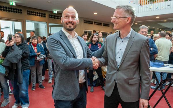 Lukas Haderlein (links) und Daniel Rudolph stehen in drei Wochen auf dem Stimmzettel.GB-Fotos: Vecsey