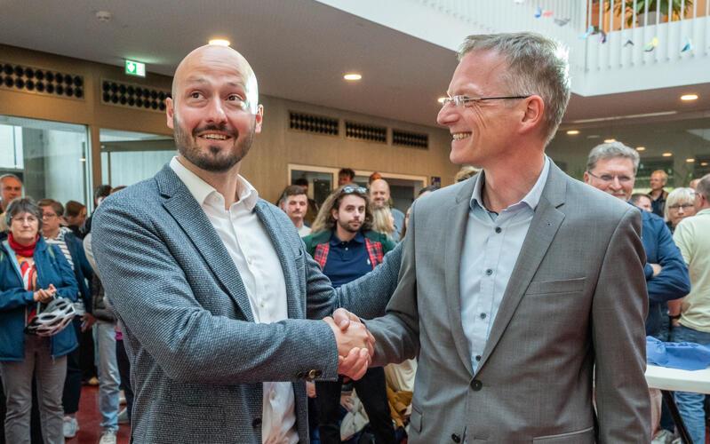 Lukas Haderlein (links) und Daniel Rudolph stehen in drei Wochen auf dem Stimmzettel.GB-Fotos: Vecsey