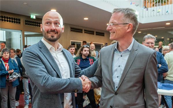 Lukas Haderlein (links) und Daniel Rudolph stehen in drei Wochen auf dem Stimmzettel.GB-Fotos: Vecsey