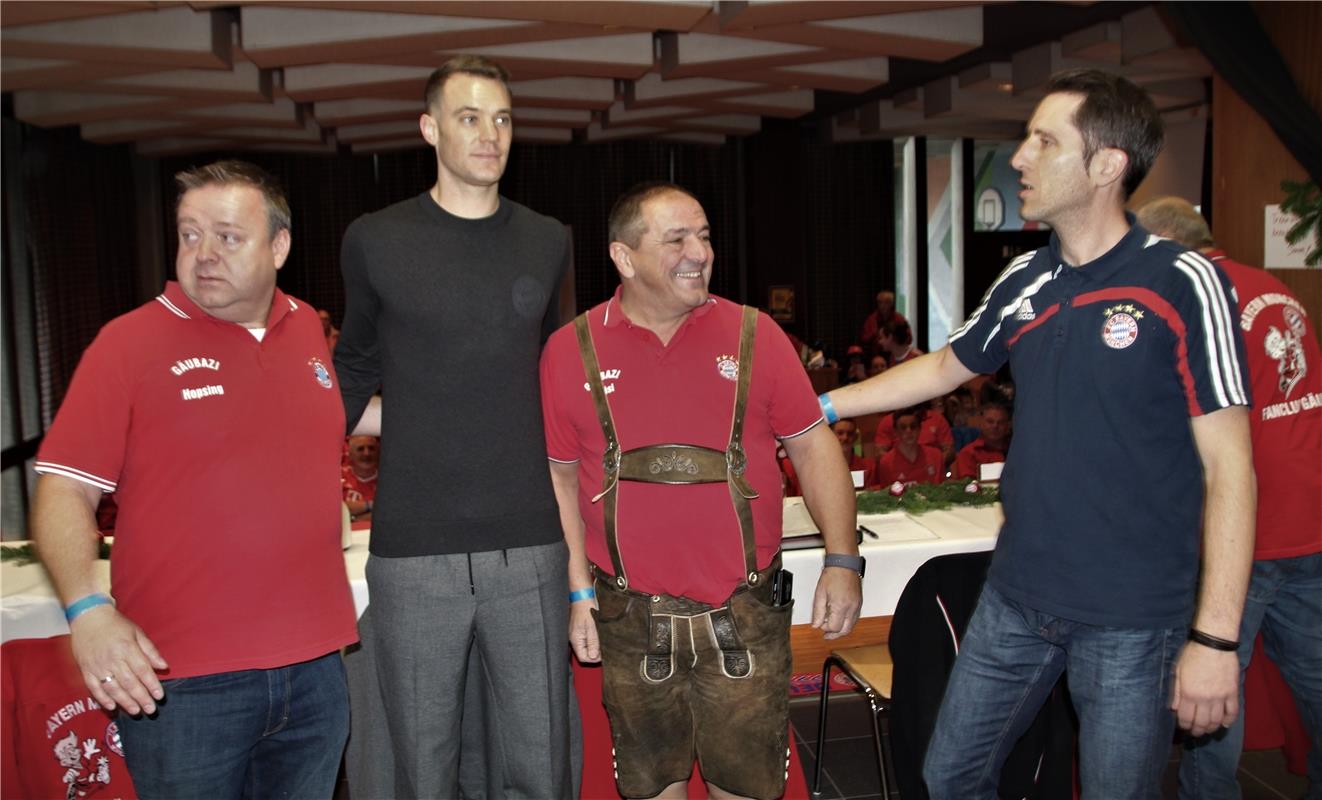 Manuel Neuer beim FC Bayern München Fanclub Gäubazis