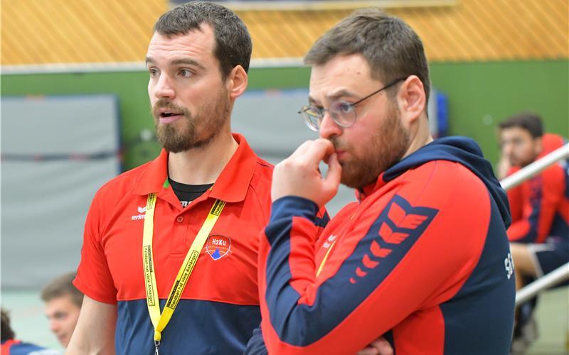 Marcel Kohler (links) und Maximilian Schöllkopf: Die Luft im Abstiegskampf wird immer dünner. GB-Foto: Gebhardt