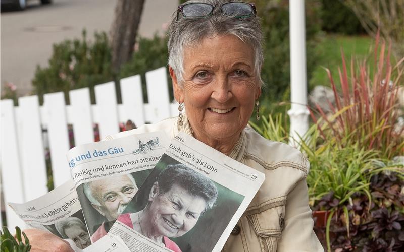 Margret Klanfer mit ihrem „Gäubote“-Archiv: „Meine Passion ist das Organisieren, das macht mir sehr viel Spaß.“ GB-Foto: Schmidt