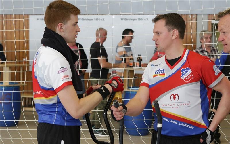 Markus Schäfer beendet seine Karriere Markus Schäfer (rechts) verzichtet auf einen Start in der zweiten Liga an der Seite von Patrick Bühler GB-Foto (Archiv): Bäuerle