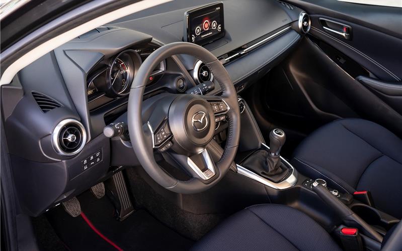 Material und Farben im Innenraum des Mazda 2 wurden sorgfältig ausgewählt