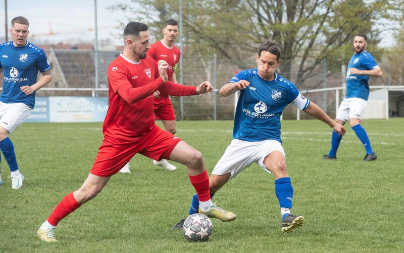 Matthias Franz (rechts): „Jede Zeit im Leben eines Fußballers hat ihre besonderen Momente.“ GB-Foto: Schmidt