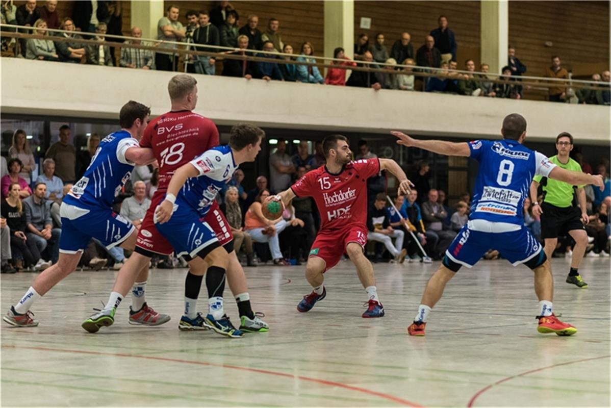 Maximilian Fuhrmann (SG H2Ku Herrenberg #15)h, Lukas Slongo (TV Weilstetten #08)...