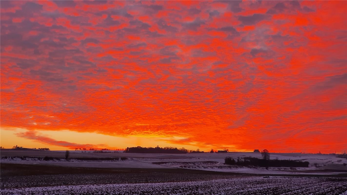 Michael Kessler erlebte an Gültsteins Südumfahrung diesen Sonnenuntergang