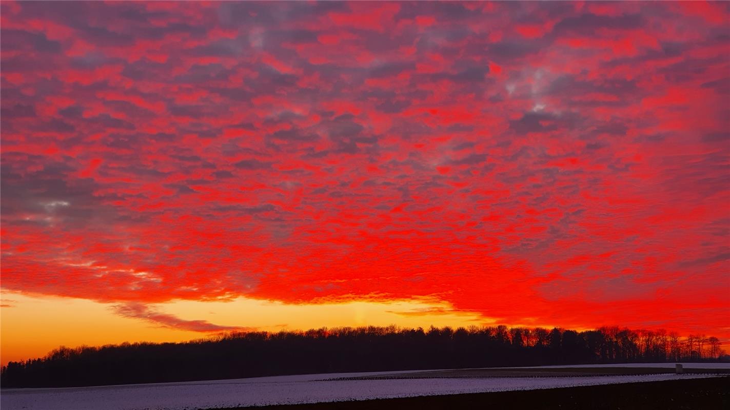 Michael Kessler erlebte an Gültsteins Südumfahrung diesen Sonnenuntergang