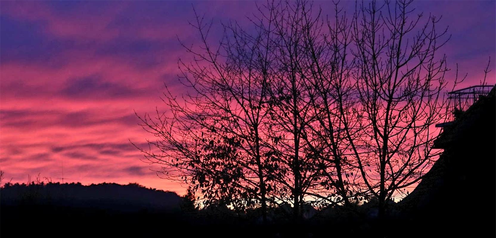 Michael Rott griff bei diesem Sonnenuntergang über Haslach zur Kamera.