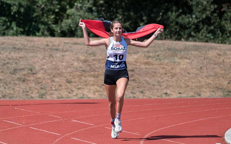 Milia Kußmaul kommt in dieser Saison aus dem Jubeln gar nicht mehr heraus. GB-Foto: gb