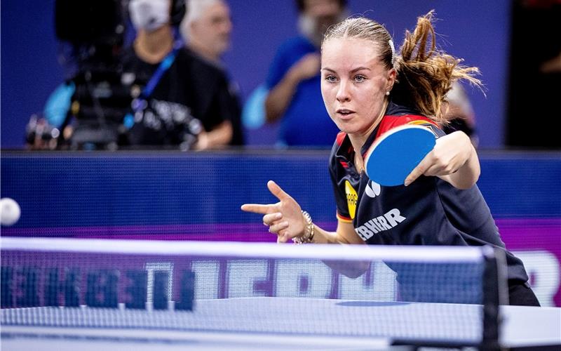 Annett Kaufmann bringt die Halle zum Toben Mit couragierten Auftritten überzeugte Annett Kaufmann in der Qualifikationsrunde der Europameisterschaft. GB-Foto: Lau/Eibner