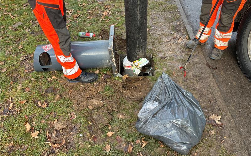 Mit wildem Müll haben die Mitarbeiter des Amtes Technik und Grün immer wieder zu kämpfen. GB-Foto: gb