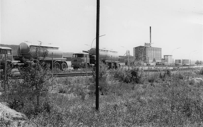 Mitte der1960er Jahre: Rigips-Werkin Gültstein GB-Foto: gb