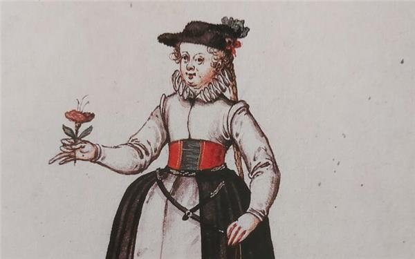 Mode im Württembergischen: Aus dem Stammbuch eines Tübinger Studenten, 1616. GB-Foto: Württembergisches Landesmuseum Stuttgart
