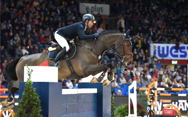 Mogheeth Alshehab im vergangenen Jahr auf Camillo in der Schleyerhalle GB-Foto (Archiv): Häusler