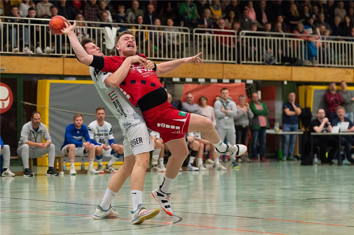 Moritz Wahl (TSV 1866 Weinsberg #77), Finn Boehm (SG H2Ku Herrenberg #11),  SG H...