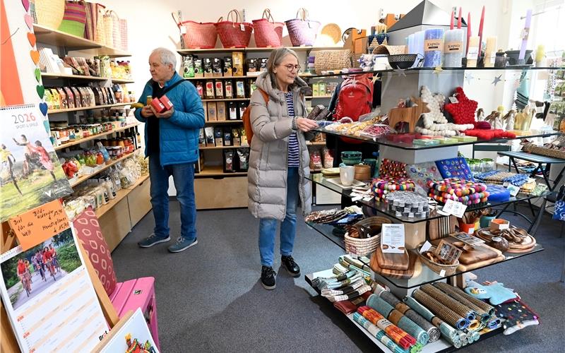 Nach dem Umbau öffnet der Weltladen in Herrenberg neu.GB-Foto: Holom