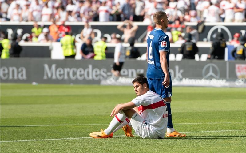 Nachsitzen heißt es für den VfB Stuttgart nach dem 1:1 gegen Hoffenheim nun in zwei Relegationsspielen gegen den Hamburger SV. Dabei hatten 83 Prozent der „Gäubote“-Bundesliga-Tipper einen Heimsieg erwartet. GB-Foto: Eibner-Pressefoto/Wolfgang Frank