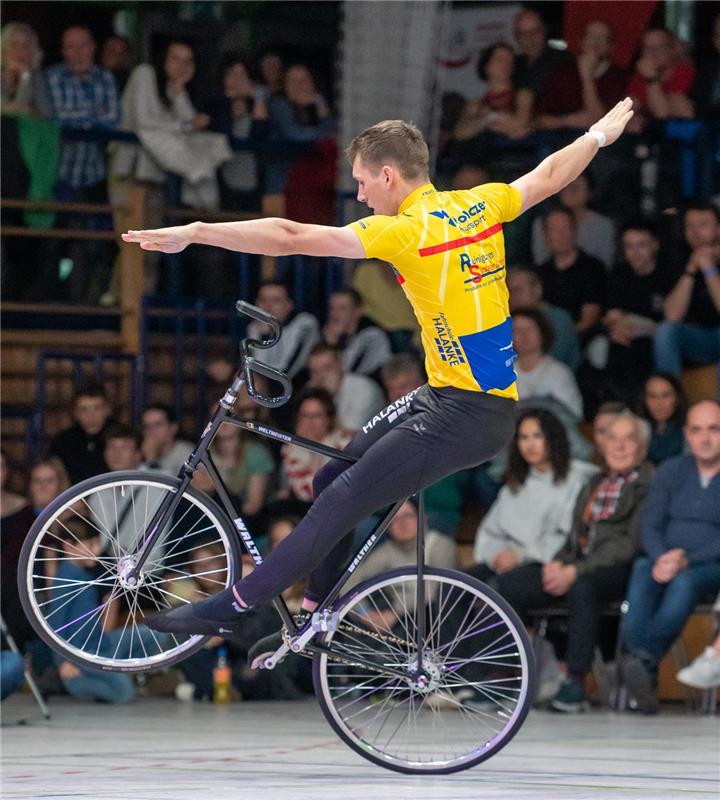 Nebringen, Hermann-Wolf-Halle, Kunstradfahren-Weltcup, Abschiedsvorstellung von ...