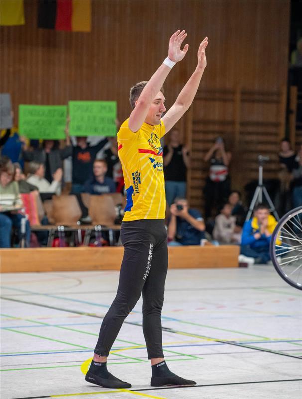 Nebringen, Hermann-Wolf-Halle, Kunstradfahren-Weltcup, Abschiedsvorstellung von ...