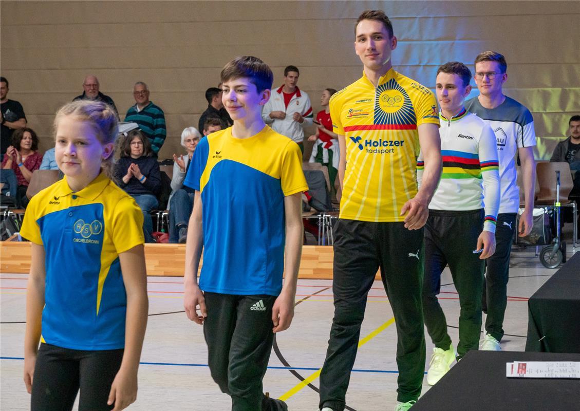 Nebringen, Hermann-Wolf-Halle, Kunstradfahren-Weltcup, Abschiedsvorstellung von ...