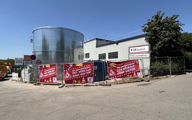 Neuer Tank für Löschwasserversorgung von Kaufland