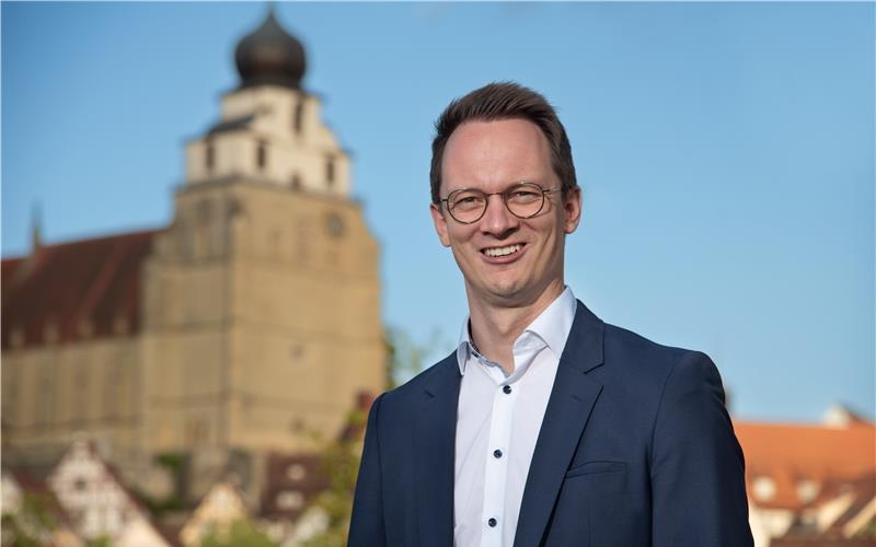 Nicolai Reith will OB in Herrenberg werden – und eröffnet damit den Wahlkampf.GB-Foto: gb