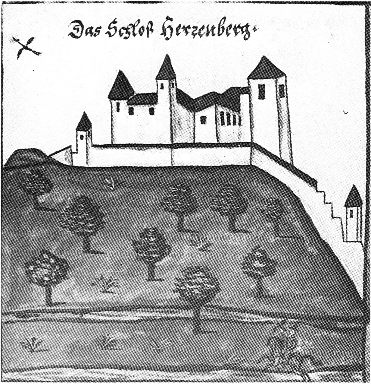 Nikolaus Ochsenbach zeichnete 1620 Herrenberg und das Schloss (Bilder rechts und links). Auch 1537 (oberes Bild) ist eine Darstellung Herrenbergs entstanden GB-Fotos: gb