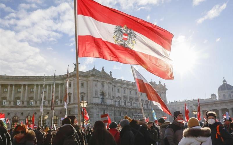Österreicher protestieren gegen die Corona-Maßnahmen der Regierung. Foto: Lisa Leutner/AP/dpa
