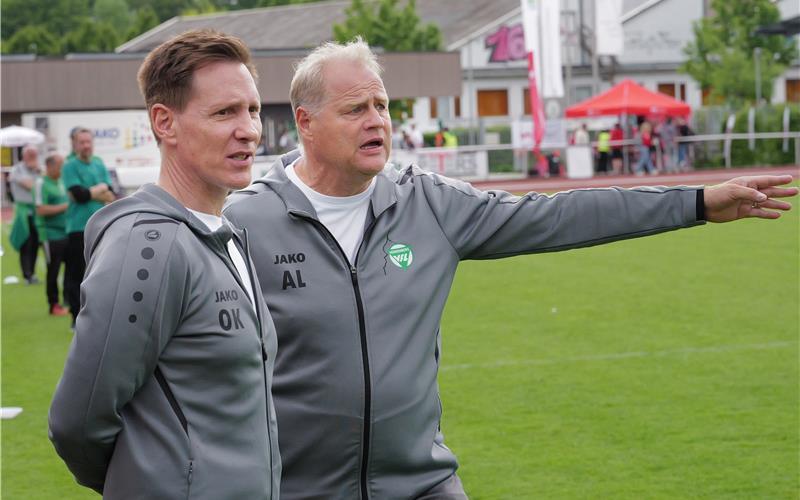 Oliver Kugel (links) und Achim Leber betreuen den starken 2006er-Jahrgang bald auch im Aktivenbereich. GB-Foto: Bergmann