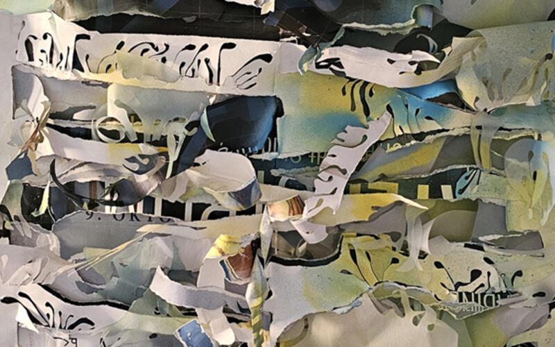 Papiercollage von Christina Wilfurt-Stegmüller.GB-Foto: gb