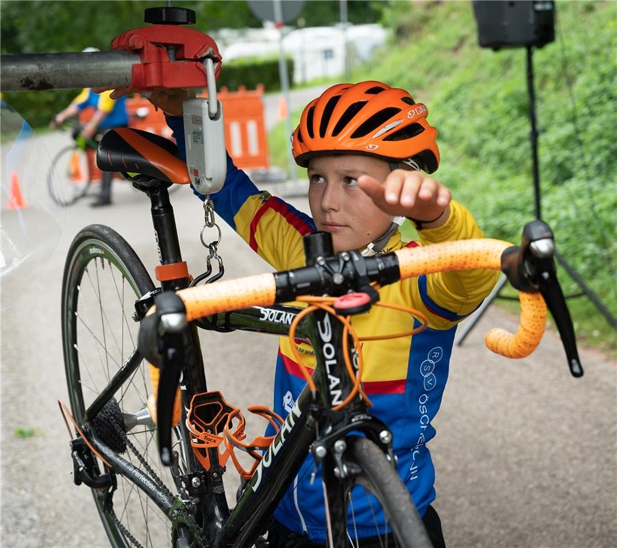 Paul Wörner beim Rad wiegen Bergzeitfahren Wildberg 8 / 2020 Foto: Schmidt