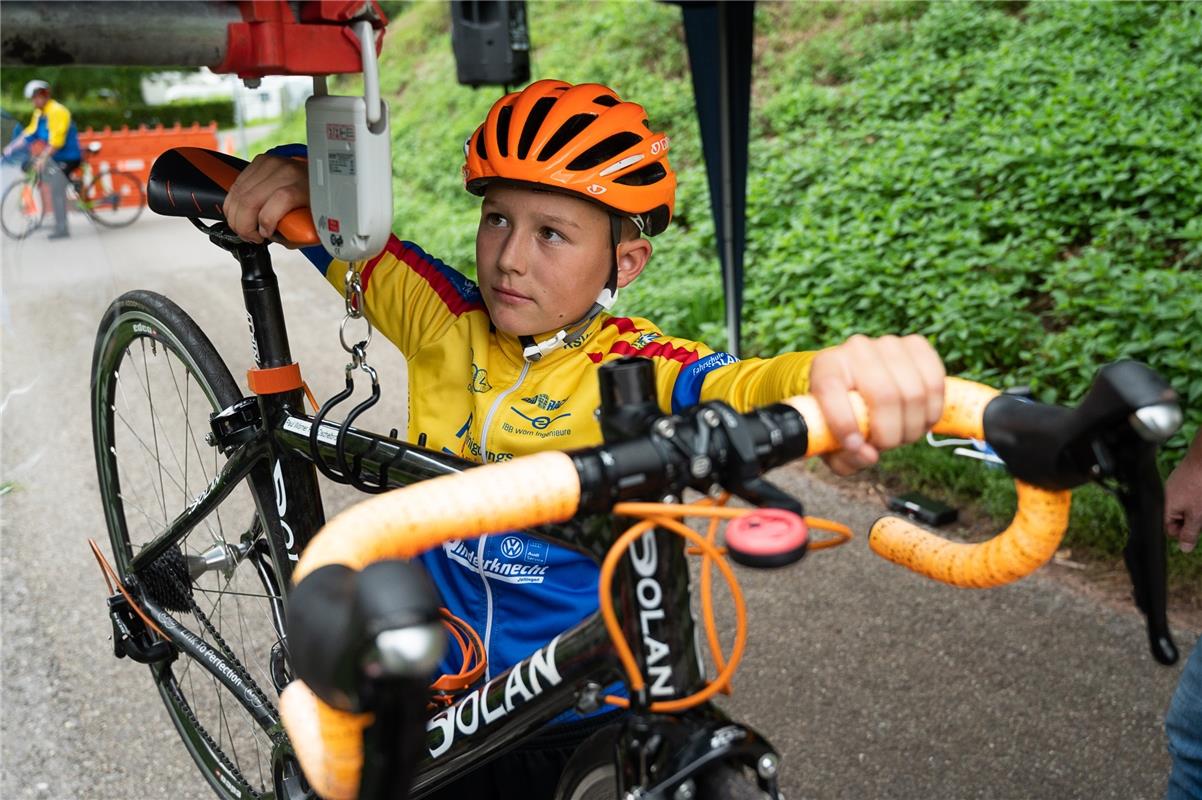 Paul Wörner beim Rad wiegen Bergzeitfahren Wildberg 8 / 2020 Foto: Schmidt