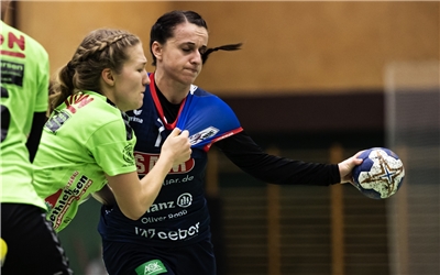 Carolin Tule (Nr.07, SG H2Ku Herrenberg) gegen Johanna Andresen (Nr.18, TSV Nord Harrislee)