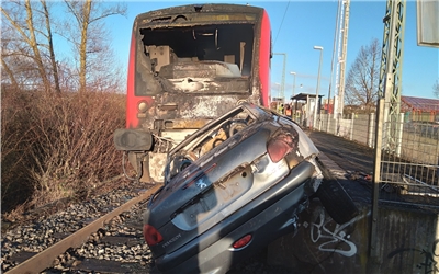 Bahn-Unfall in Herrenberg