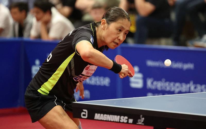 Qianhong Gotsch konnte bislang noch keine Einzelbegegnung gegen Weinheims Nummer eins, Bruna Takahashi, gewinnen. GB-Foto (Archiv): Holzapfel
