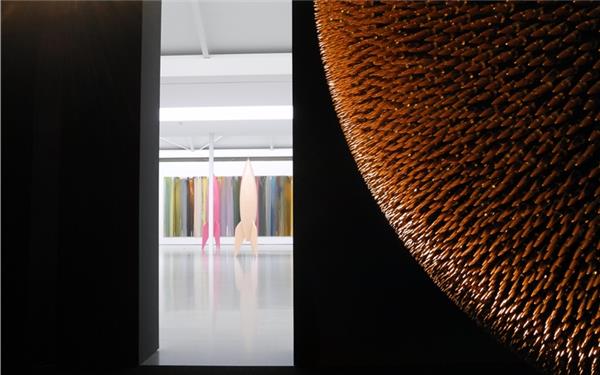 Robert Longo möchte mit seinem aus 40000 Vollmantelgeschossen bestehenden Kunstwerk auf die Schusswaffenopfer in den USA aufmerksam machen. GB-Foto: Volkmann